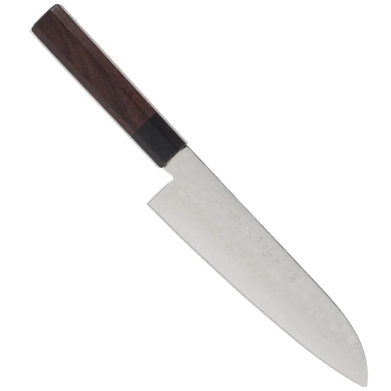 Warikomi Damascus Santoku Knife - Rosewood Handle